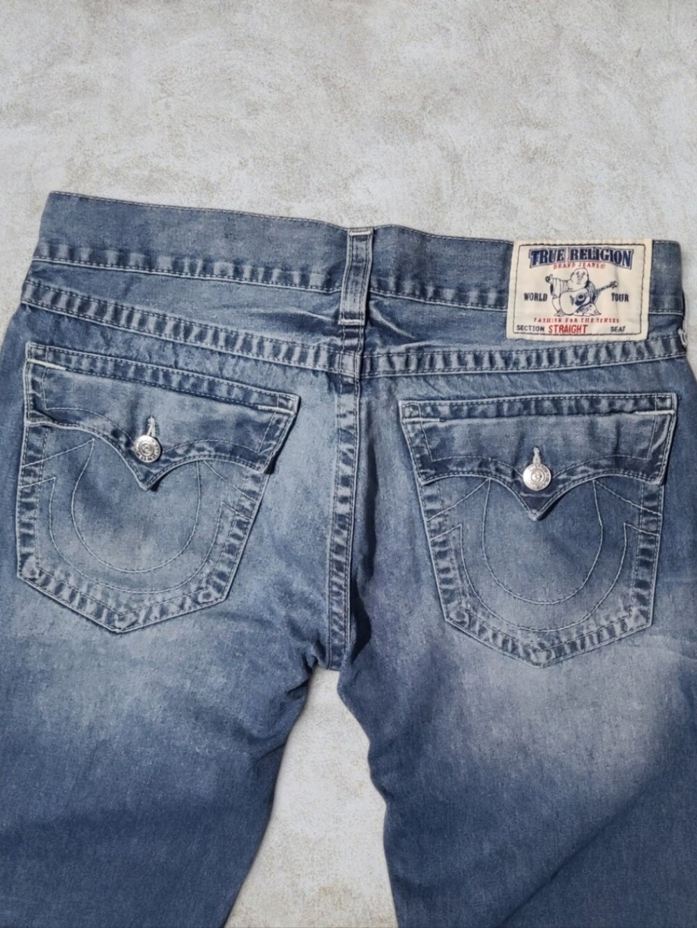 True Religion Ricky Straight Leg Flap Pocket Jeans Size 36 Y2K